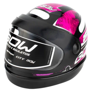 CAPACETE GOW INTERLAGOS PRETO/ ROSA 58