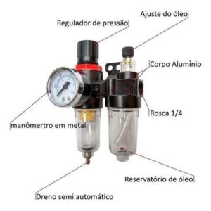 FILTRO CONJUNTO REGULADOR AR/OLEO 1/2 POL. 145LBS.