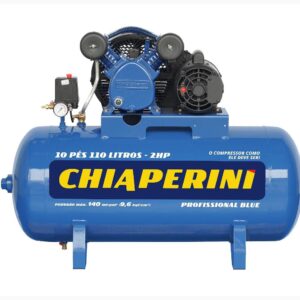 COMPRESSOR DE AR CHIAPERINI 10PCM 140LBS V2 2HP 110V/220V 110L BLUE