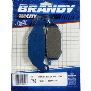 PASTILHA DE FREIO TRASEIRO CG-160 (ABS) CITY BRANDY